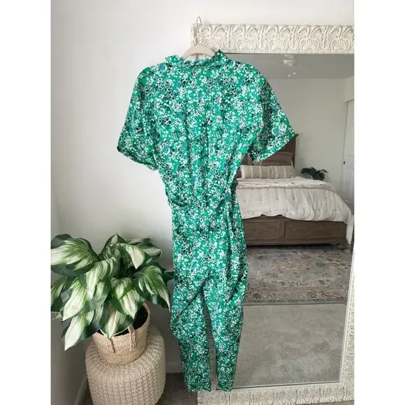 Zara Floral Printed Cotton Jumpsuit - Picture 10 of 13